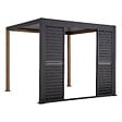 HESPERIDE - Persienne coulissante pour pergola bioclimatique "Evora" - 1/3 côté - 2,7 x 2,3m Graphite - vignette