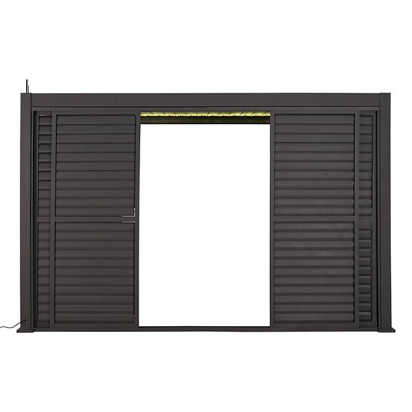HESPERIDE - Persienne coulissante pour pergola bioclimatique "Evora" - 1/3 côté - 2,7 x 2,3m Graphite - large