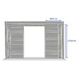 HESPERIDE - Persienne coulissante pour pergola bioclimatique "Evora" - 1/3 côté - 2,7 x 2,3m Graphite - vignette