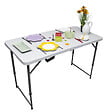 WERKAPRO - Table pliante rectangulaire  à pieds réglables  120x60x74cm - vignette