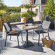 HESPERIDE - Table de jardin bistro "Lambada" céramique & graphite 2 places en acier et céramique - vignette