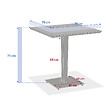 HESPERIDE - Table de jardin bistro "Lambada" céramique & graphite 2 places en acier et céramique - vignette