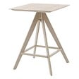 HESPERIDE - Table haute de jardin carrée "Terzano" vanille & argile 2 places en aluminium - vignette