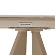 HESPERIDE - Table haute de jardin carrée "Terzano" vanille & argile 2 places en aluminium - vignette