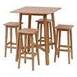 HESPERIDE - Table haute de jardin "Tiwi" 4 places en acacia - vignette