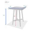 HESPERIDE - Table haute de jardin "Tiwi" 4 places en acacia - vignette