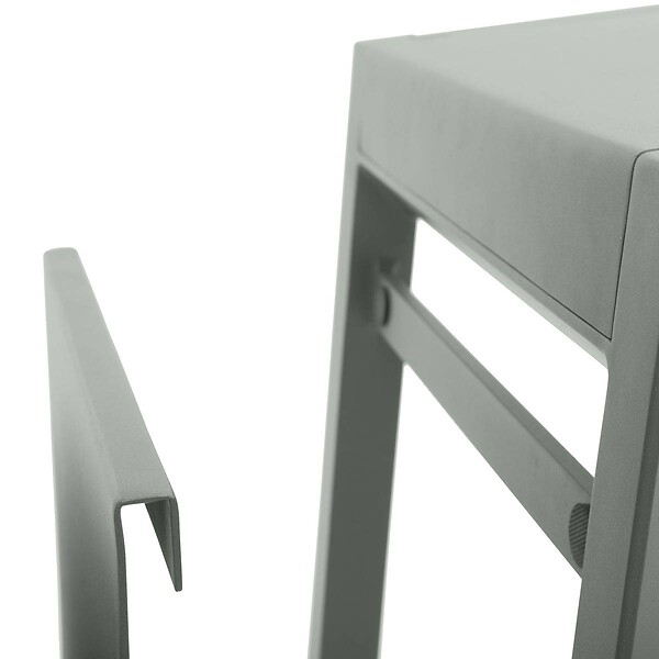 HESPERIDE - Table d''appoint de jardin carrée "Allure" vert laurier 55x45x55cm - large