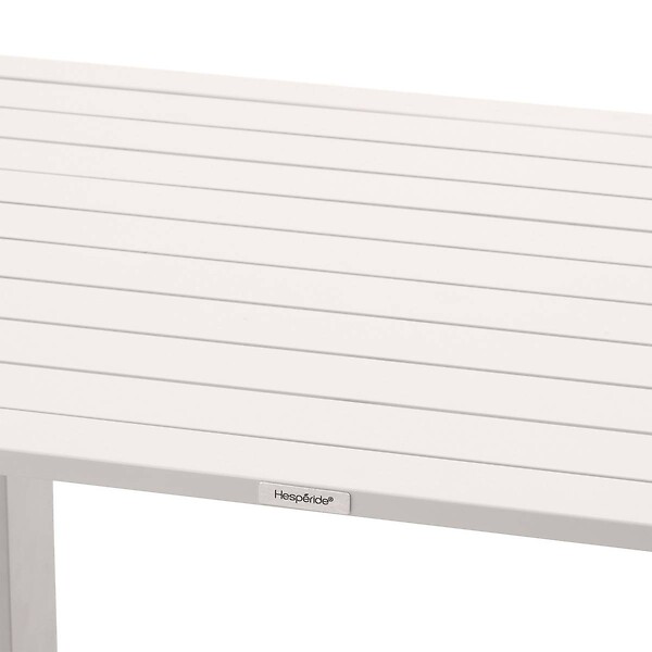 HESPERIDE - Table de jardin relevable rectangulaire "Salimia" avoine 150 x 80 x 69cm en aluminium - large