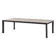 HESPERIDE - Table de jardin "Évasion" effet bois honey & graphite 12 places lates en aluminium - vignette