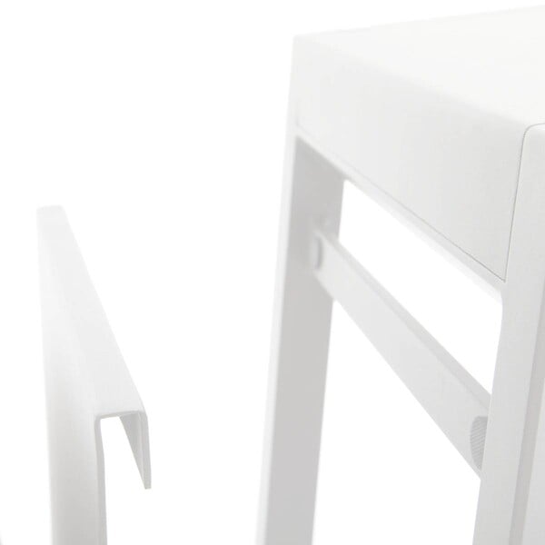 HESPERIDE - Table d'appoint de jardin carrée "Allure" blanc 55x45x55cm en aluminium traité époxy - large