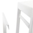 HESPERIDE - Table d'appoint de jardin carrée "Allure" blanc 55x45x55cm en aluminium traité époxy - vignette