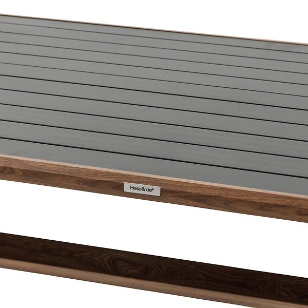 HESPERIDE - Table de jardin "Axiome" honey & graphite 8 places en aluminium - large