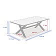 HESPERIDE - Table de jardin "Axiome" honey & graphite 8 places en aluminium - vignette