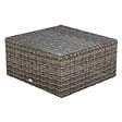 HESPERIDE - Table basse de jardin carrée "Mooréa" terre d'ombre 72x72x36cm en aluminium traité époxy - vignette