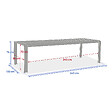 HESPERIDE - Table de jardin "Domilly" café 10 places en aluminium - vignette