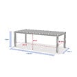 HESPERIDE - Table de jardin "Évasion" effet bois lin & argile 8 places lates en aluminium - vignette