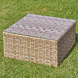 HESPERIDE - Table basse de jardin carrée "Mooréa" savana 72x72x36cm en aluminium traité époxy - vignette