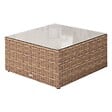 HESPERIDE - Table basse de jardin carrée "Mooréa" savana 72x72x36cm en aluminium traité époxy - vignette