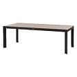 HESPERIDE - Table de jardin "Évasion" effet bois honey & graphite 8 places lates en aluminium - vignette
