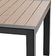 HESPERIDE - Table de jardin "Évasion" effet bois honey & graphite 8 places lates en aluminium - vignette