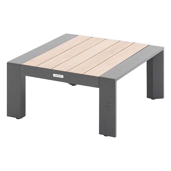 HESPERIDE - Table basse de jardin carrée "Évasion" graphite & honey 65 x 65cm en aluminium - large