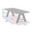 HESPERIDE - Table de jardin rectangulaire "Venizia" effet travertin 8 places en acacia - vignette