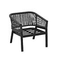HESPERIDE - Fauteuil de salon de jardin "Oriengo" anthracite & graphite en aluminium traité époxy - vignette