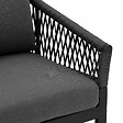 HESPERIDE - Fauteuil de salon de jardin "Oriengo" anthracite & graphite en aluminium traité époxy - vignette
