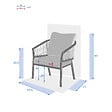 HESPERIDE - Fauteuil de salon de jardin "Oriengo" anthracite & graphite en aluminium traité époxy - vignette