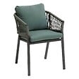 HESPERIDE - Lot de 2 fauteuils de jardin "Oriengo" olive & graphite en aluminium et mailles tressées - vignette