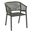 HESPERIDE - Lot de 2 fauteuils de jardin "Oriengo" olive & graphite en aluminium et mailles tressées - vignette