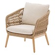 HESPERIDE - Fauteuil de salon de jardin "Orissa" taupe polyester et acier - vignette