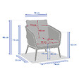 HESPERIDE - Fauteuil de salon de jardin "Orissa" taupe polyester et acier - vignette