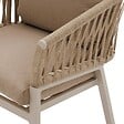 HESPERIDE - Lot de 2 fauteuils de jardin "Oriengo" beige & argile aluminium mailles tressées et polyester - vignette