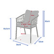 HESPERIDE - Lot de 2 fauteuils de jardin "Oriengo" beige & argile aluminium mailles tressées et polyester - vignette