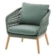 HESPERIDE - Fauteuil de salon de jardin "Orissa" vert olive polyester et acier - vignette