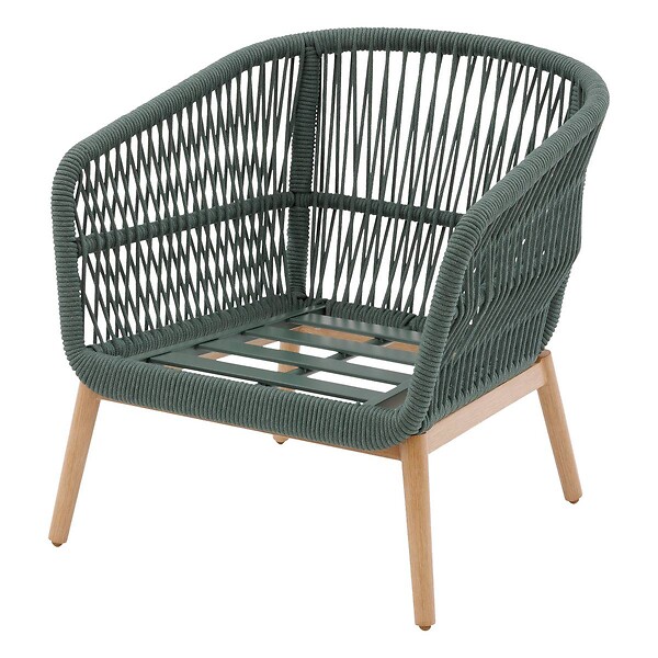 HESPERIDE - Fauteuil de salon de jardin "Orissa" vert olive polyester et acier - large