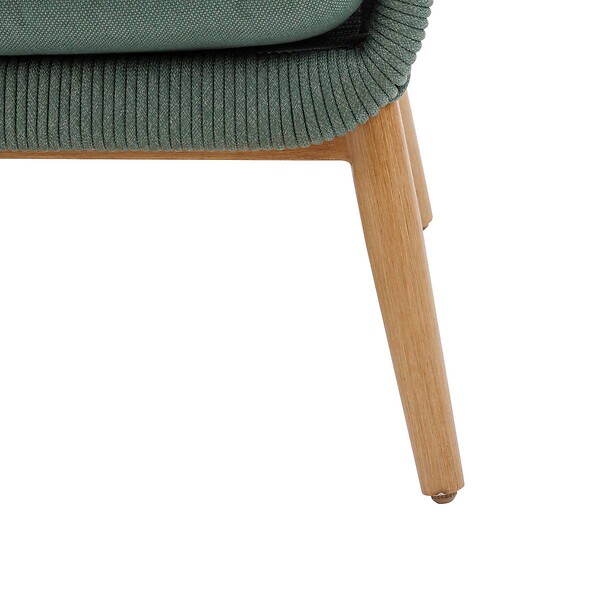 HESPERIDE - Fauteuil de salon de jardin "Orissa" vert olive polyester et acier - large