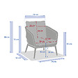 HESPERIDE - Fauteuil de salon de jardin "Orissa" vert olive polyester et acier - vignette