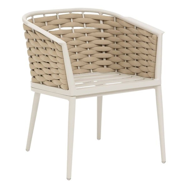 HESPERIDE - Lot de 2 fauteuils de jardin "Yconia" argile & beige aluminium et polyester - large