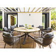 HESPERIDE - Lot de 2 fauteuils de jardin "Oriengo" anthracite & graphite en aluminium et mailles tressées - vignette