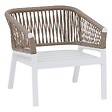 HESPERIDE - Fauteuil de salon de jardin "Oriengo" taupe & blanc en aluminium traité époxy - vignette
