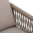 HESPERIDE - Fauteuil de salon de jardin "Oriengo" taupe & blanc en aluminium traité époxy - vignette