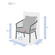 HESPERIDE - Fauteuil de salon de jardin "Oriengo" taupe & blanc en aluminium traité époxy - vignette