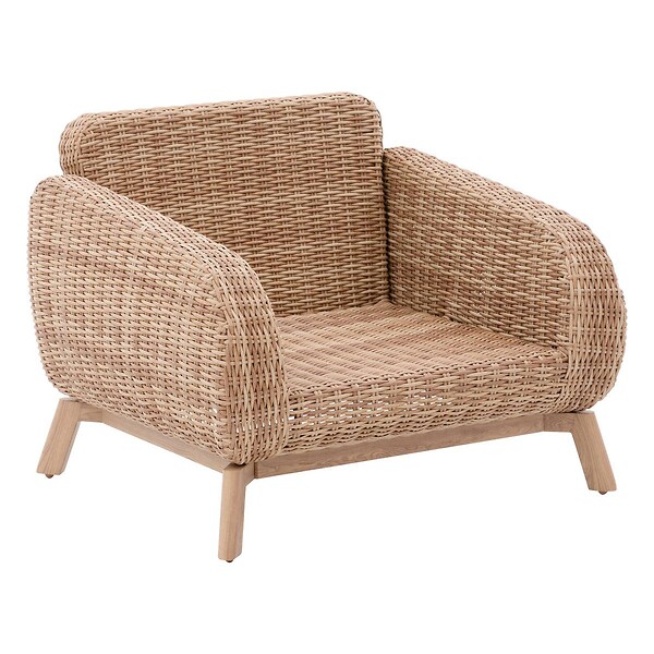 HESPERIDE - Fauteuil de salon de jardin "Manissa" beige aluminium et polyester - large