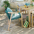 HESPERIDE - Fauteuil de jardin "Papouasie" vert olive en acacia - vignette