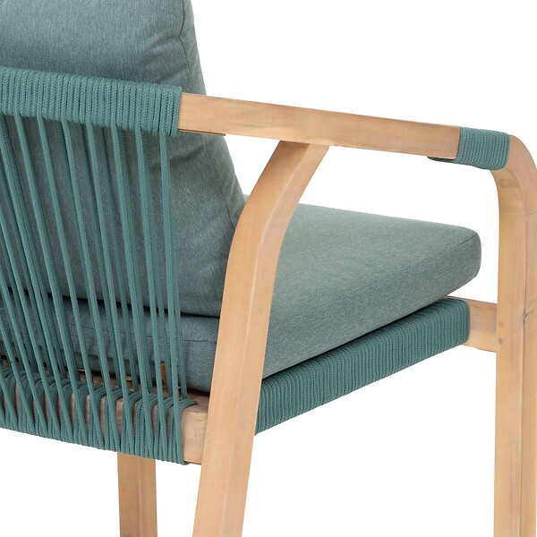 HESPERIDE - Fauteuil de jardin "Papouasie" vert olive en acacia - large