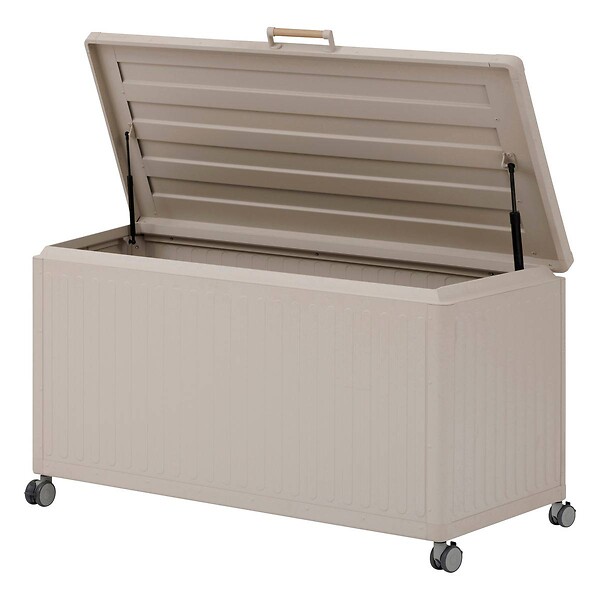 HESPERIDE - Coffre de rangement "Edenio" argile S 130 x 60,4 x 78cm en aluminium 510 L - large