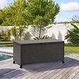 HESPERIDE - Coffre de rangement "Edenio" graphite L 182,2 x 78 x 89,4cm en aluminium 1070 L - vignette