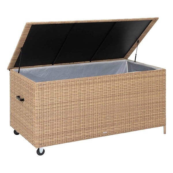 HESPERIDE - Coffre de rangement "Bayana" savana 1500L en acier traité époxy - large